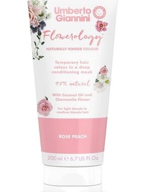 TWO Umberto Giannini Flowerology 2 PACK! Temporary Hair Color in Rose Peach